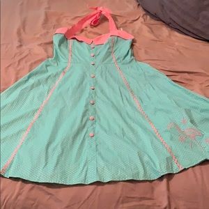 Sourpuss flamingo dress